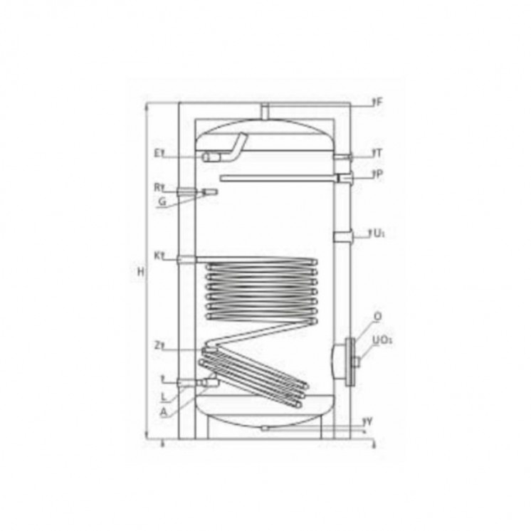 Ballon ECS Émaillé - 1 serpentin - 1500L