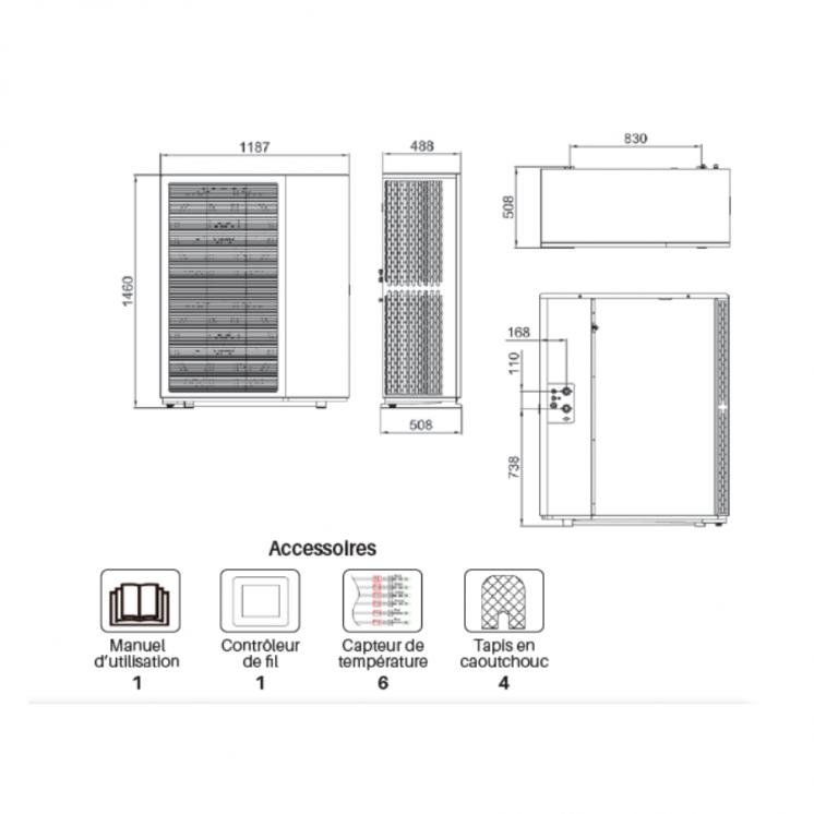 Pompe à Chaleur Air/Eau Triphasé 18 kW Monobloc